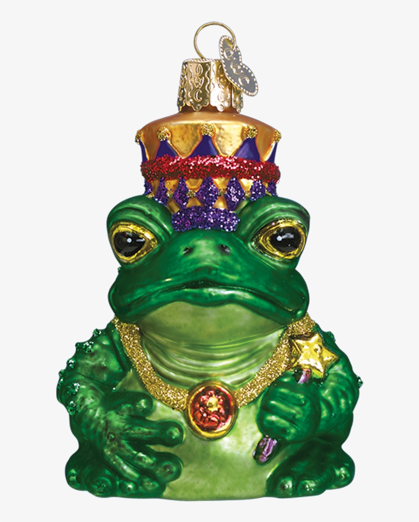 Christmas Corner Decorations Png Find Craft Ideas - Fairy Tale Frog King Glass Ornament By Old World Christmas, transparent png #3192092