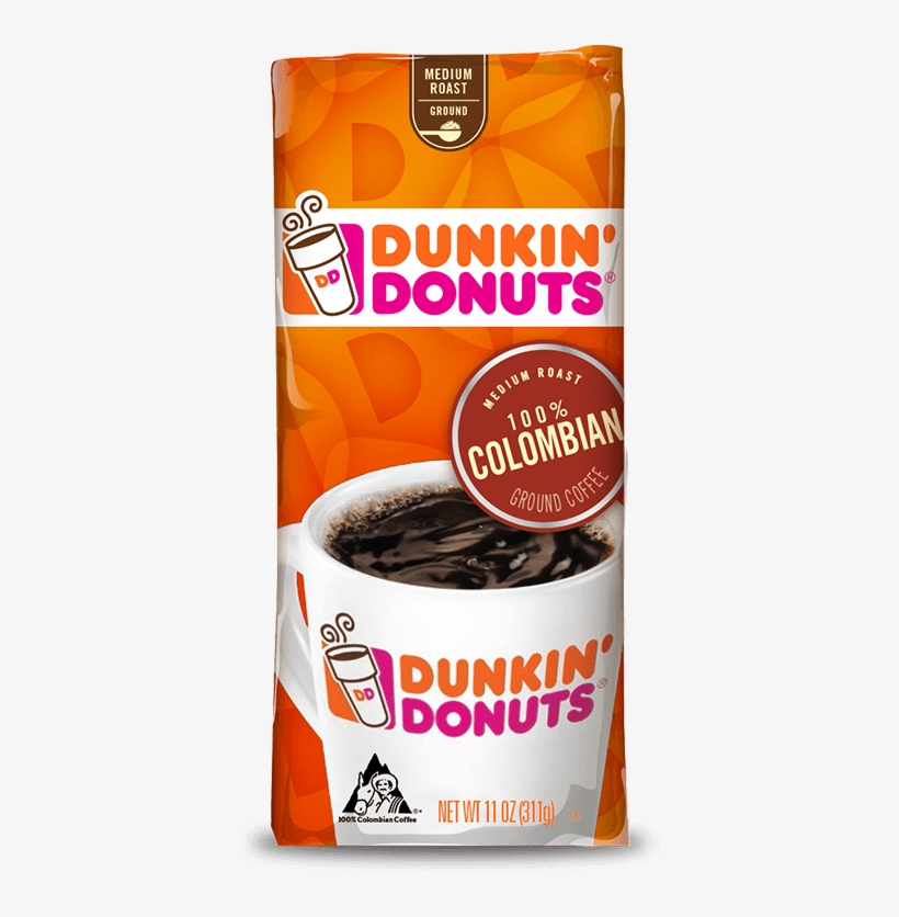 100% Colombian Coffee - Dunkin Donuts Colombian Ground Coffee, transparent png #3192770