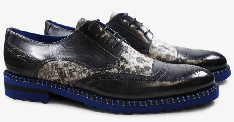 Derby Shoes Henry 13 Snake Crock London Fog Black White - Sneakers, transparent png #3193311