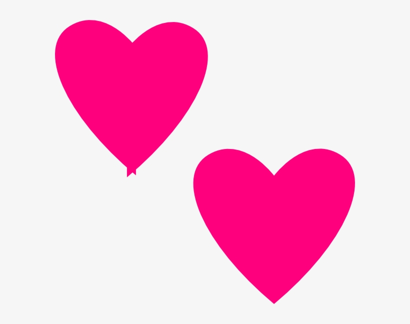 Pink Double Hearts Png - Hot Pink Heart Png, transparent png #3194330