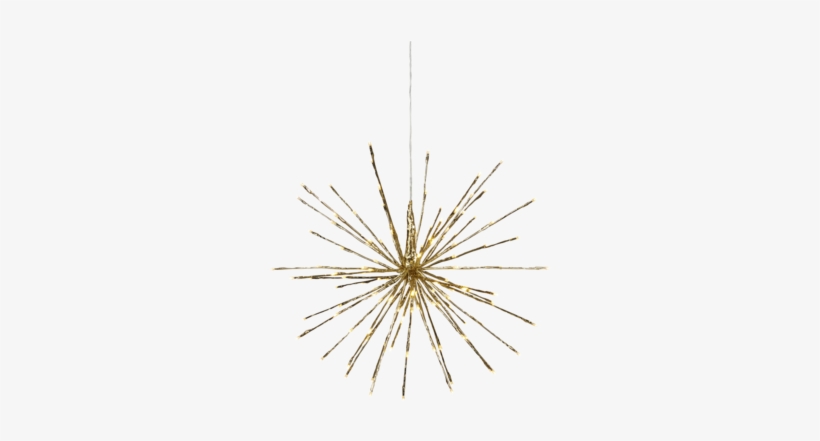 Deco Hanging Firework Gold - Firework Hängande Led Chaser 60cm Guld - Star Trading, transparent png #3194805