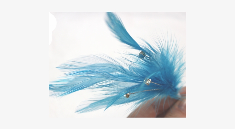 Blue Feather And Rhinestone Accent - Sand Eel, transparent png #3195625