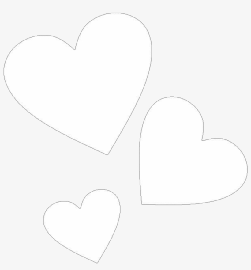 White Hearts Heart Whitehearts Whiteheart Love Sweet - Overlays Amino, transparent png #3195751