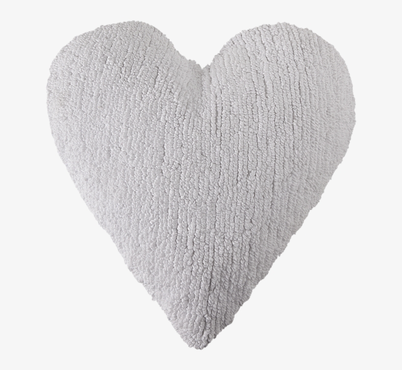 White Heart Pillow - Lorena Canals Heart Cushion In White, transparent png #3195870