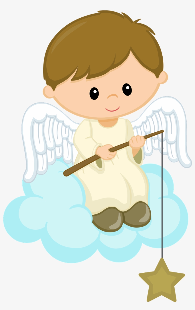 Rosary Clipart Christening Boy - Angelitos Para Bautizo Png, transparent png #3196246
