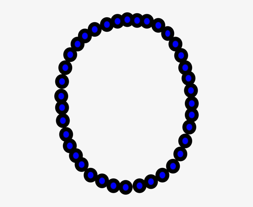 Necklace Clipart Blue - Blue Bead Necklace Png, transparent png #3196347