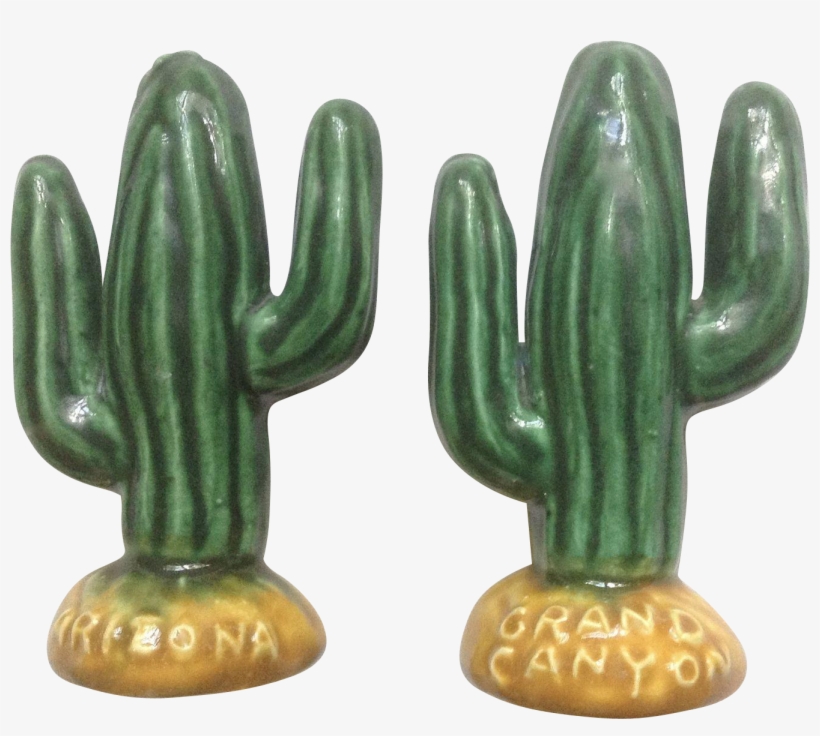 Vintage Saguaro Cactus Southwestern Ceramic Salt And - Arizona, transparent png #3196856