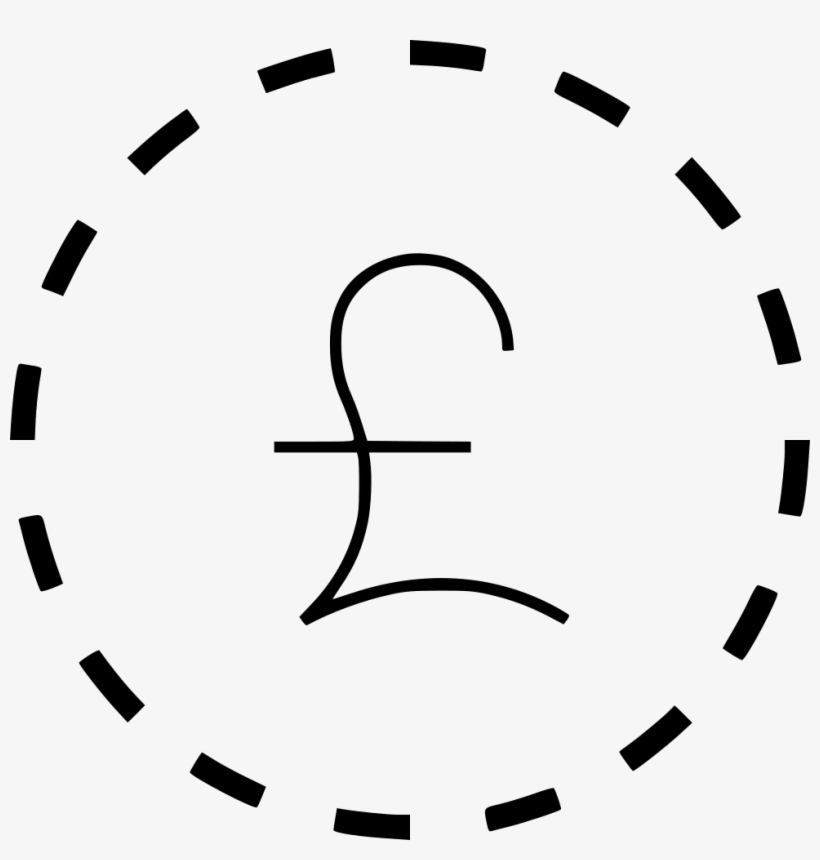 Dashed Circle Pound - Icon, transparent png #3197081