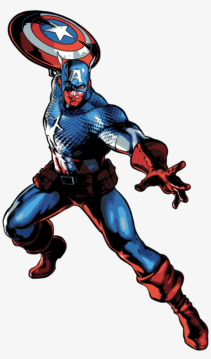 Captain America Cartoon Png Clip Art Imageu200b Gallery - Captain America Marvel Vs Capcom, transparent png #3197309