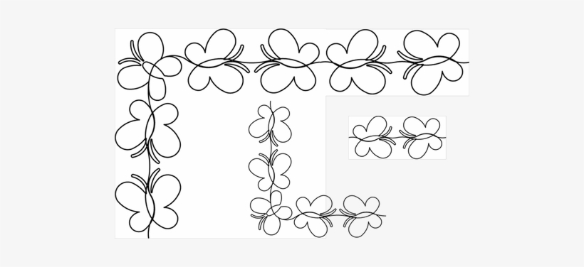 #60001 Baby Girls Butterfly Border By Anne Bright Stencil - Circle, transparent png #3197504