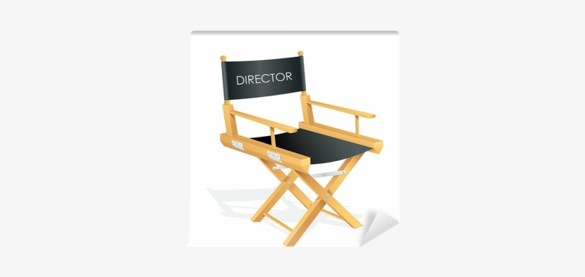 Vector Illustration Of Director Chair With Tag Wall - Illustration, transparent png #3198175