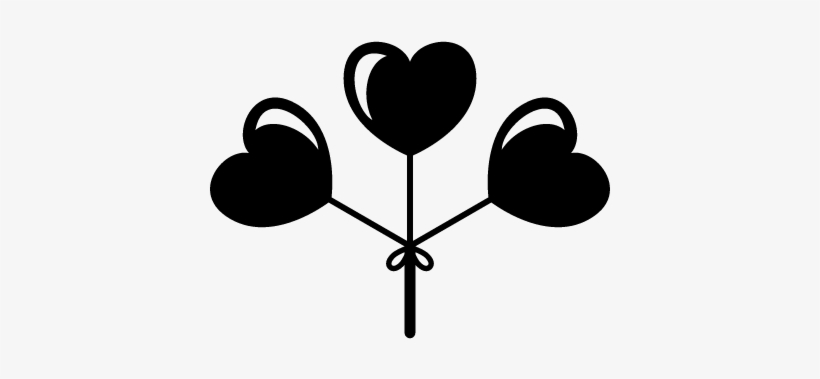 Three Tied Hearts Balloons Vector - Programs Icon, transparent png #3198761