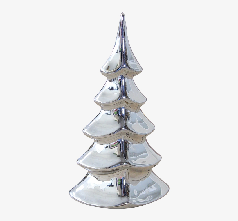 Christmas Tree, Silver, - Christmas Tree, transparent png #3199127