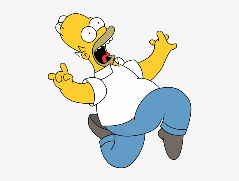 Homer Funny - Homer Simpson Running Png, transparent png #320141