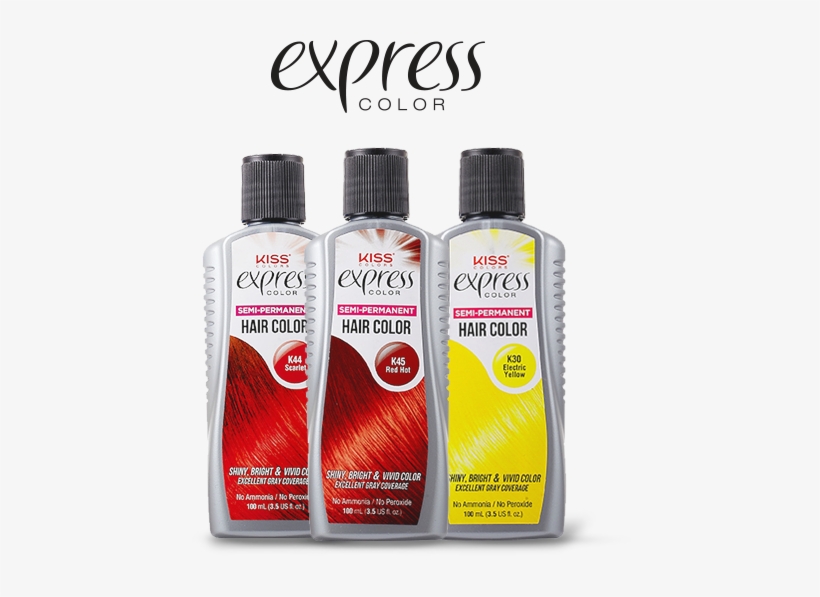 Best Sellers - Kiss Express Color Semi-permanent Hair Color 3.5 Oz, transparent png #320466