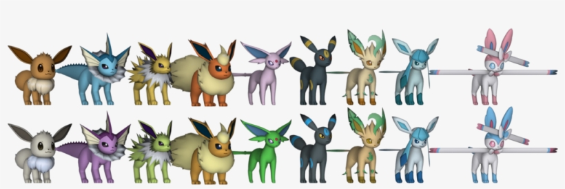 Png All Eevee Evolutions Pokemon X And Y Free Transparent Png Download Pngkey