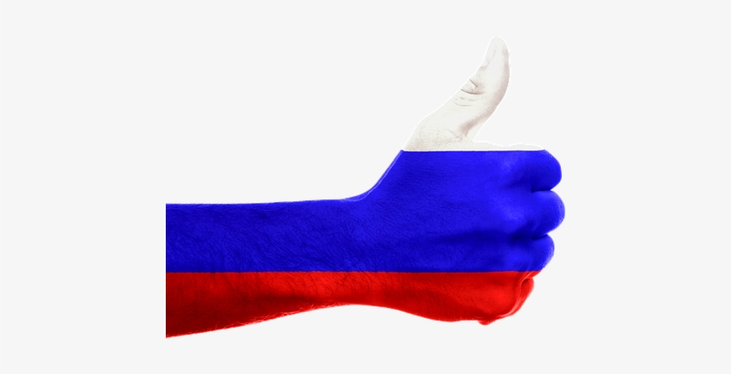 Russia Flag Hand Thumbs Up Symbol National - Russian Flag Hand, transparent png #321066