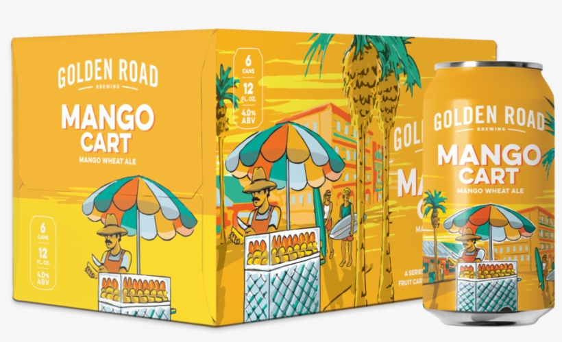 Mango 6pack Can - Golden Road Mango Cart, transparent png #321418