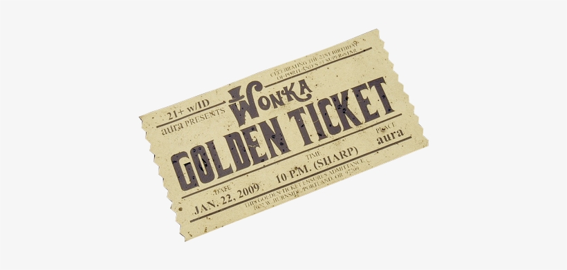 Wonka, Golden Ticket, And Chocolate Image - Charlie And The Chocolate Factory Willy Wonka Golden, transparent png #321462
