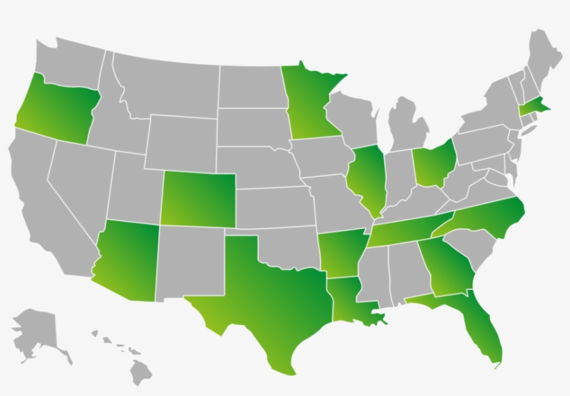 Updated Usa Map Green, transparent png #321605
