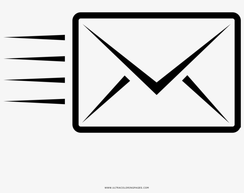 Envelope Coloring Page - Drawing - Free Transparent PNG Download - PNGkey
