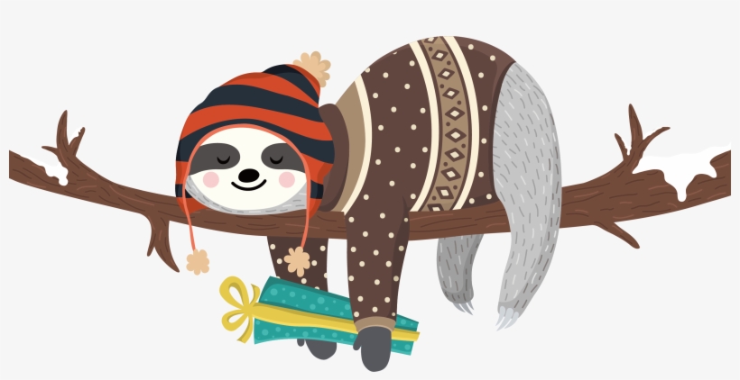 Sloth Illustration - Wake Me Up When Winter Is Over, transparent png #321882