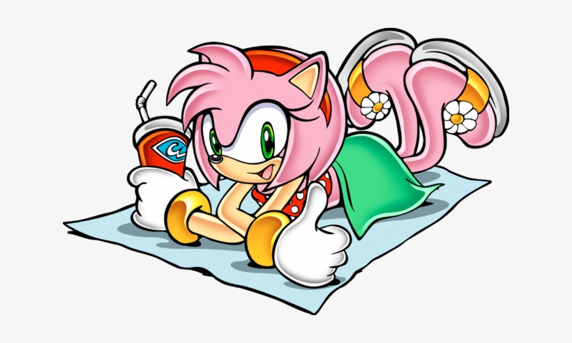 Sa 2 Amy Rose Beach - Amy Rose Sonic Adventure Art, transparent png #322172