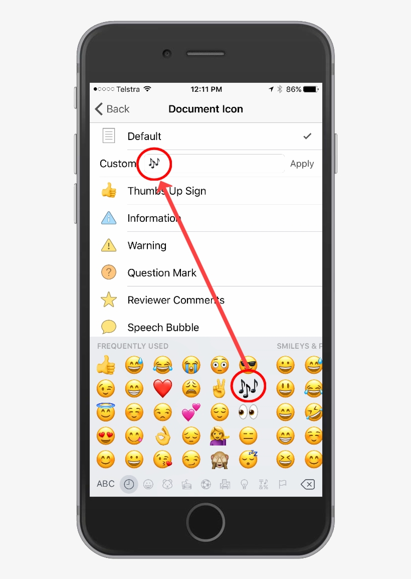 For Example, I Have Added A 'thumbs Up' Emoji To Signify - Smartphone, transparent png #322191