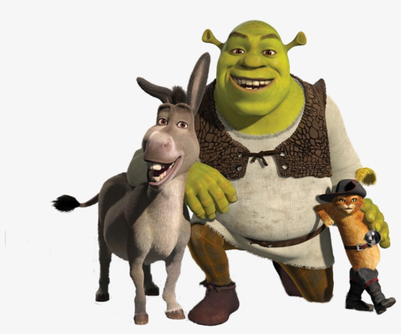 Shrek Donkey And Puss In Boots, transparent png #322233