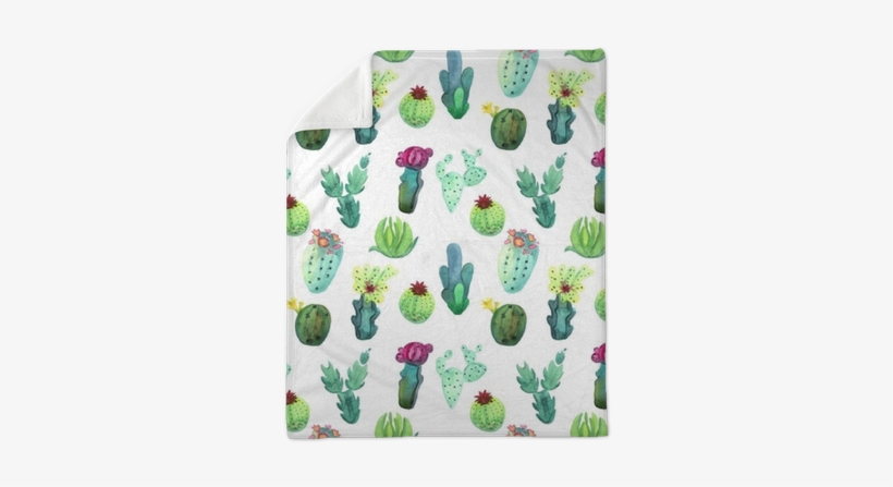 Watercolor Cactus Seamless Pattern - Cute Watercolor Cactus, transparent png #322566