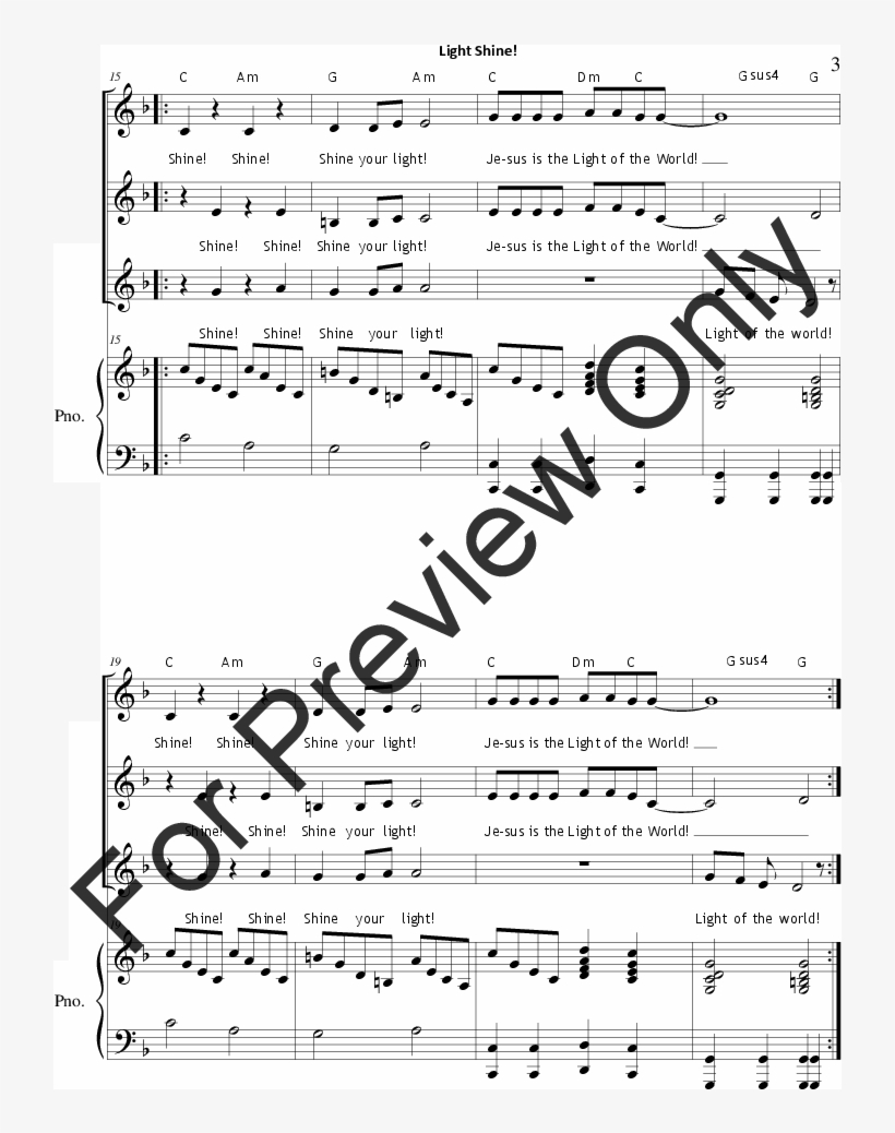 Light Shine Carol Troutman Wiggins - Taiwan Folk Song Piano Music, transparent png #322641