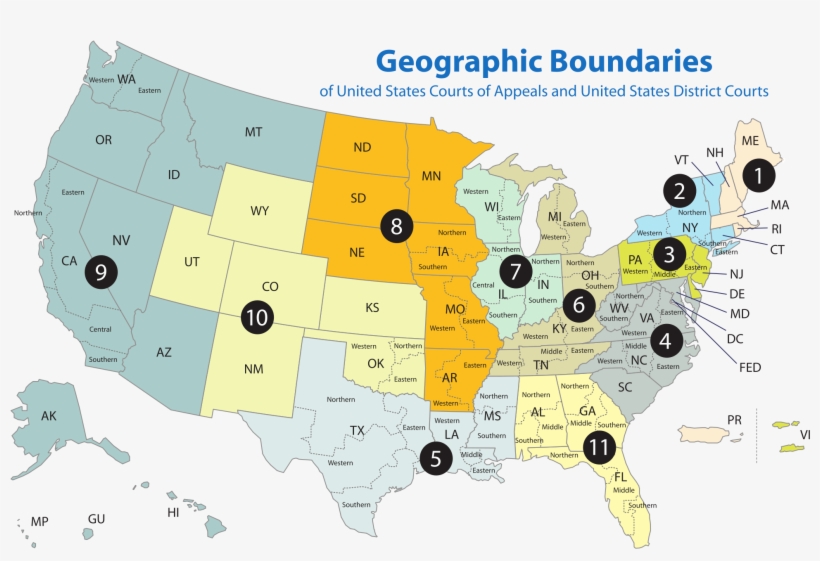 Our Founding Fathers Understood The Need For An Independent - Circuit Court Map, transparent png #323192
