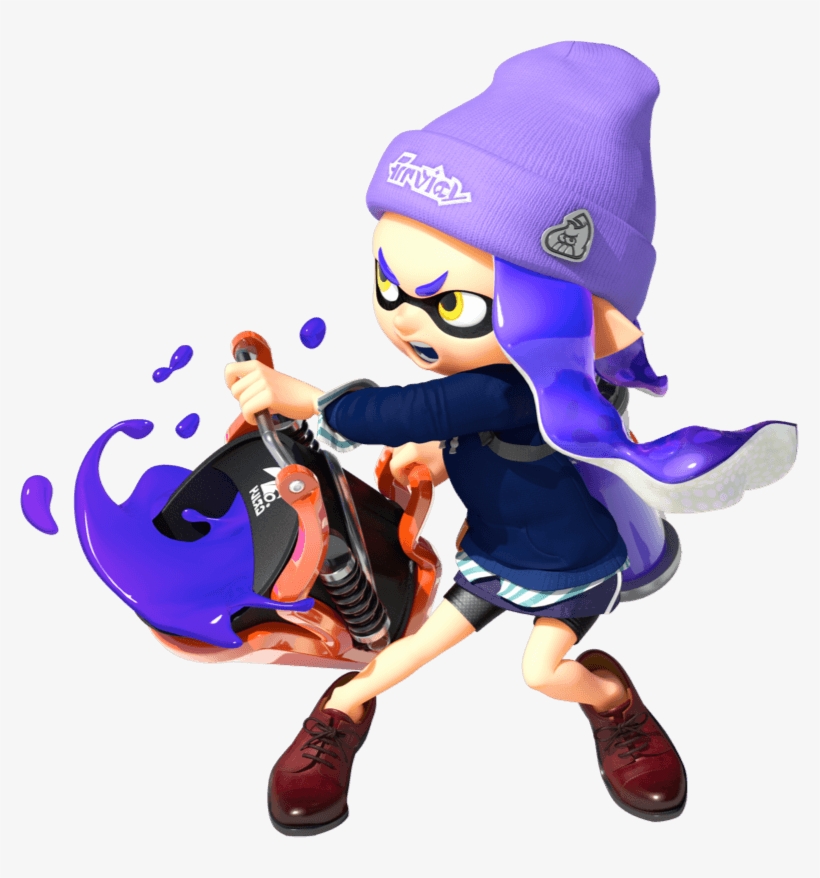 Splatoon 2 Purple Inkling, transparent png. 
