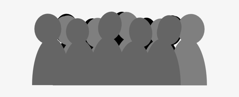 Anger Clipart Rampage - Cartoon Silhouette Crowd, transparent png #323468