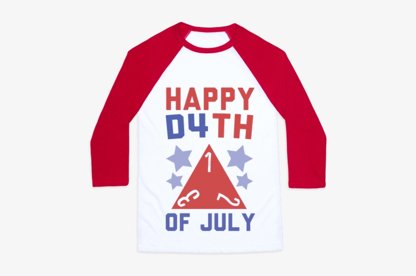 Happy D4th Of July Baseball Tee - Valentine Single, transparent png #323994