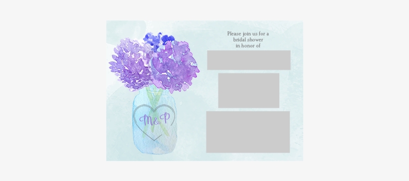 Error Message - Invite Lady Recipe Cards, Double Sided, 4 X 6, Hydrangea, transparent png #324065