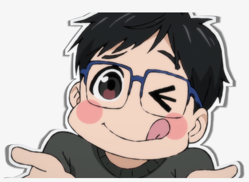 A Cutout Yuri Katsuki With A Goofy Face - Yuri On Ice Icon, transparent png #324171