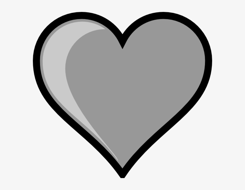 Black And Grey Heart, transparent png #324172