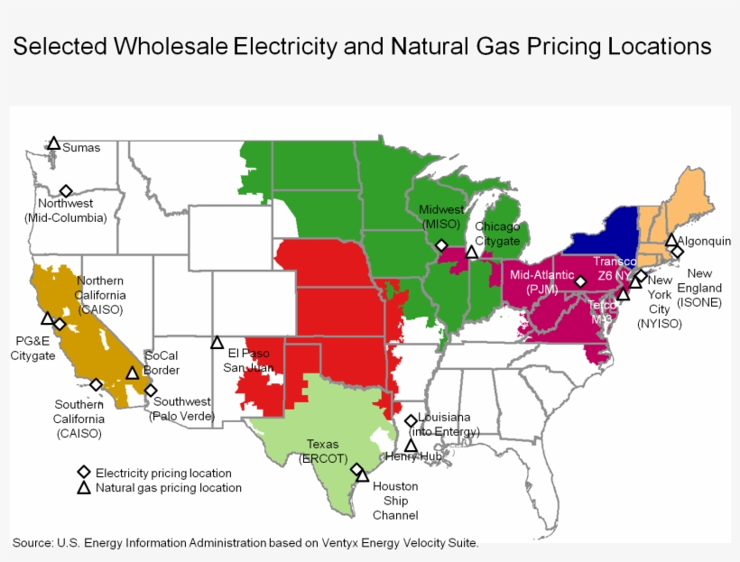 Selected Wholesale Electricity And Natural Gas Pricing - Us Oil Basins, transparent png #324778