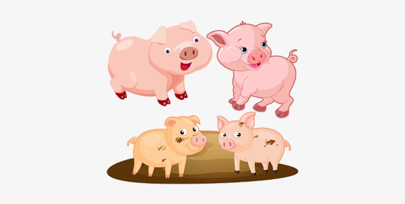 Pigs Clipart Picture Royalty Free Library - 4 Pigs Clip Art, transparent png #325067