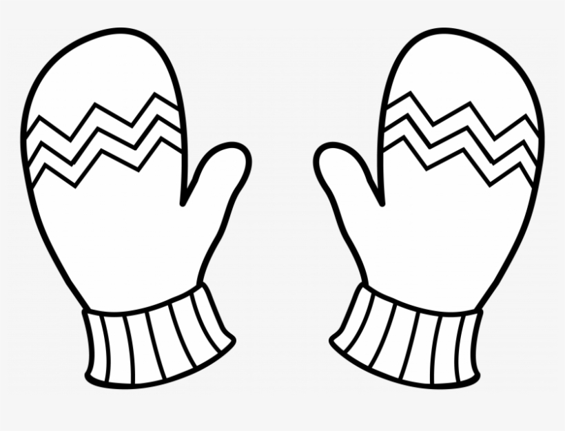 Png Royalty Free Download Mitten Clip Art Black And - Mittens Clip Art, transparent png #325113
