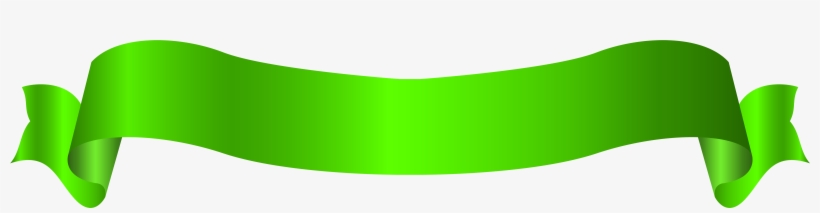 Long Green Banner Png Transparent Clip Art Image - Portable Network Graphics, transparent png #325195