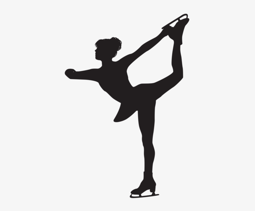 Figure Skating Woman Silhouette Png Clip Art - Clip Art Figure Skater, transparent png #325654