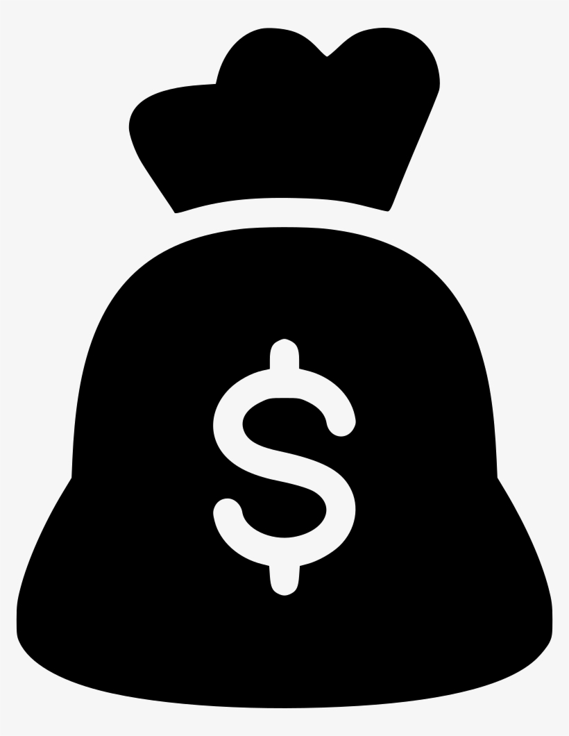 Money Bag - - Dollar Sign Black Png, transparent png #325690