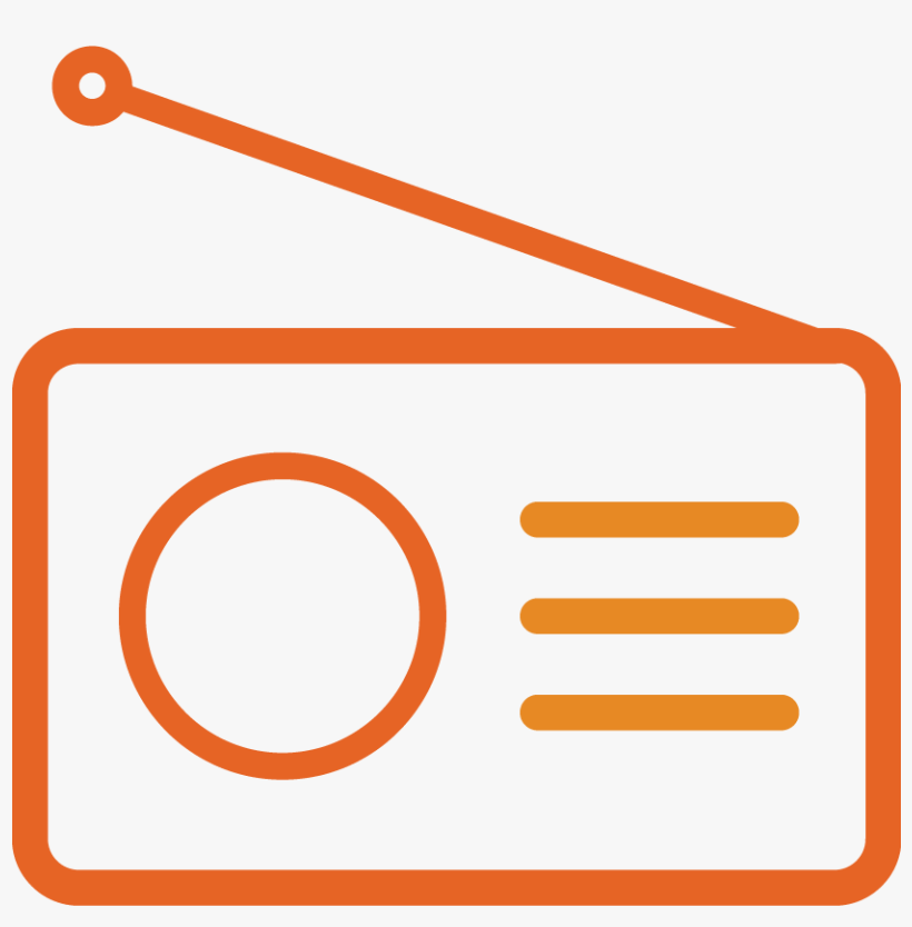 Radio Marketing - Radio Icon Orange Png, transparent png #326577