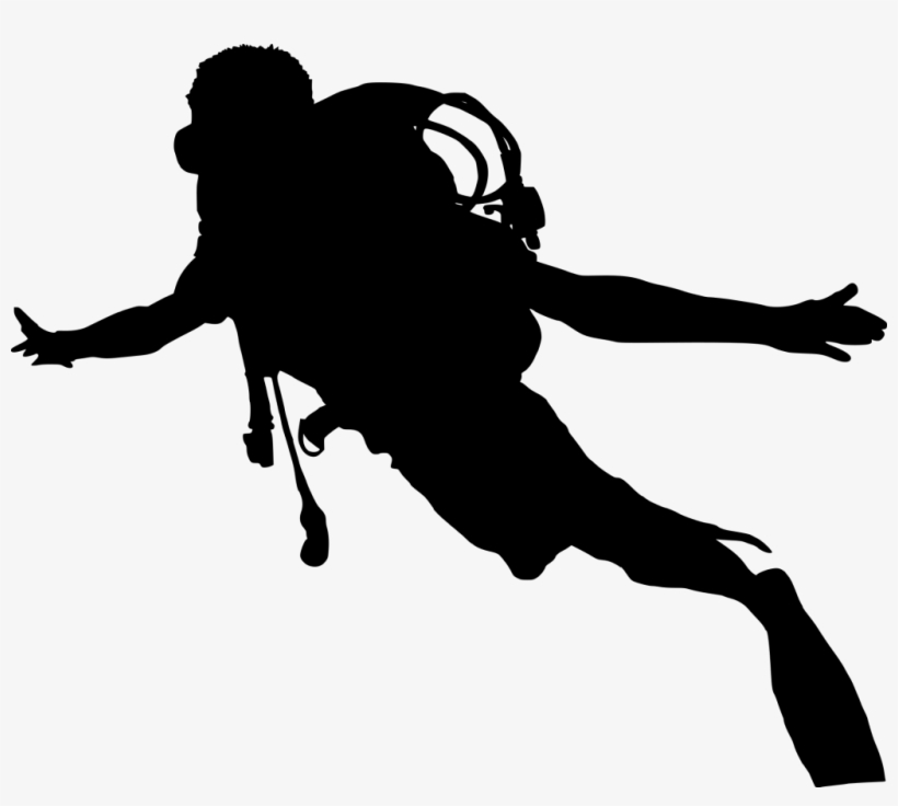 Silhouette Png Transparent Onlygfx Com Resolution - Scuba Diver Silhouette Png, transparent png #326952
