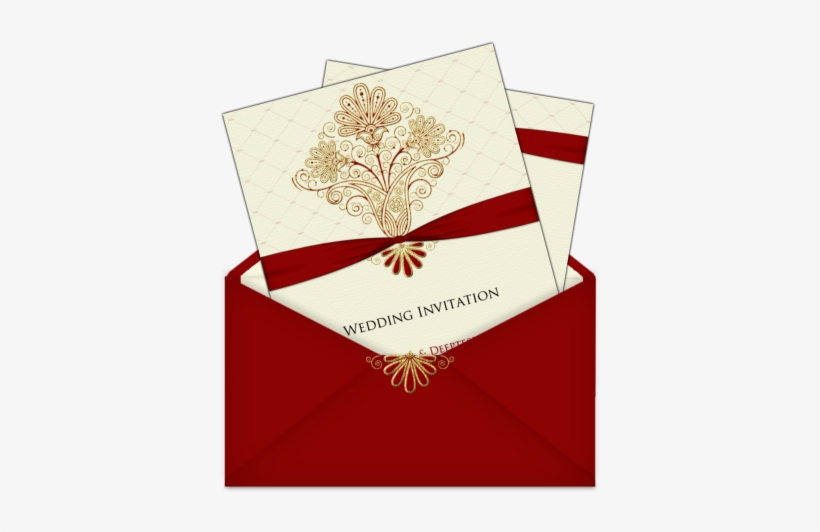 Maroon, Cream And Gold Card, In A Lovely Letter Style - Shadi Card Design Png, transparent png #327952