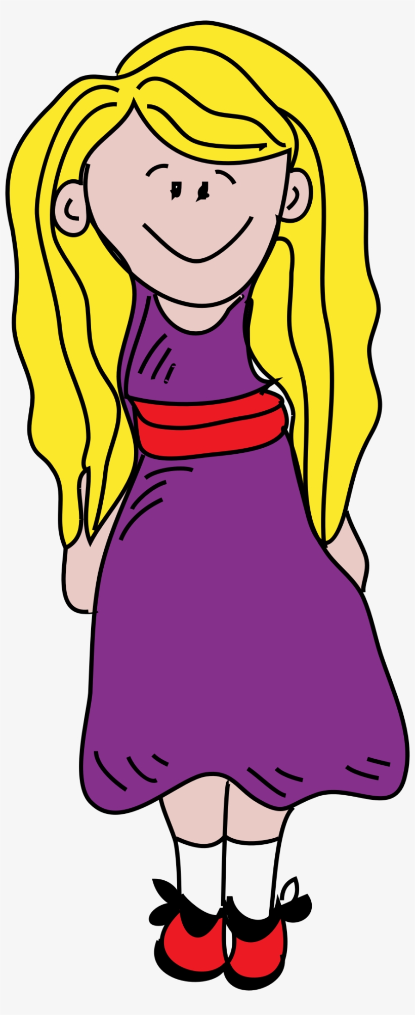 Clipart - Blonde Girl Clip Art, transparent png #328262