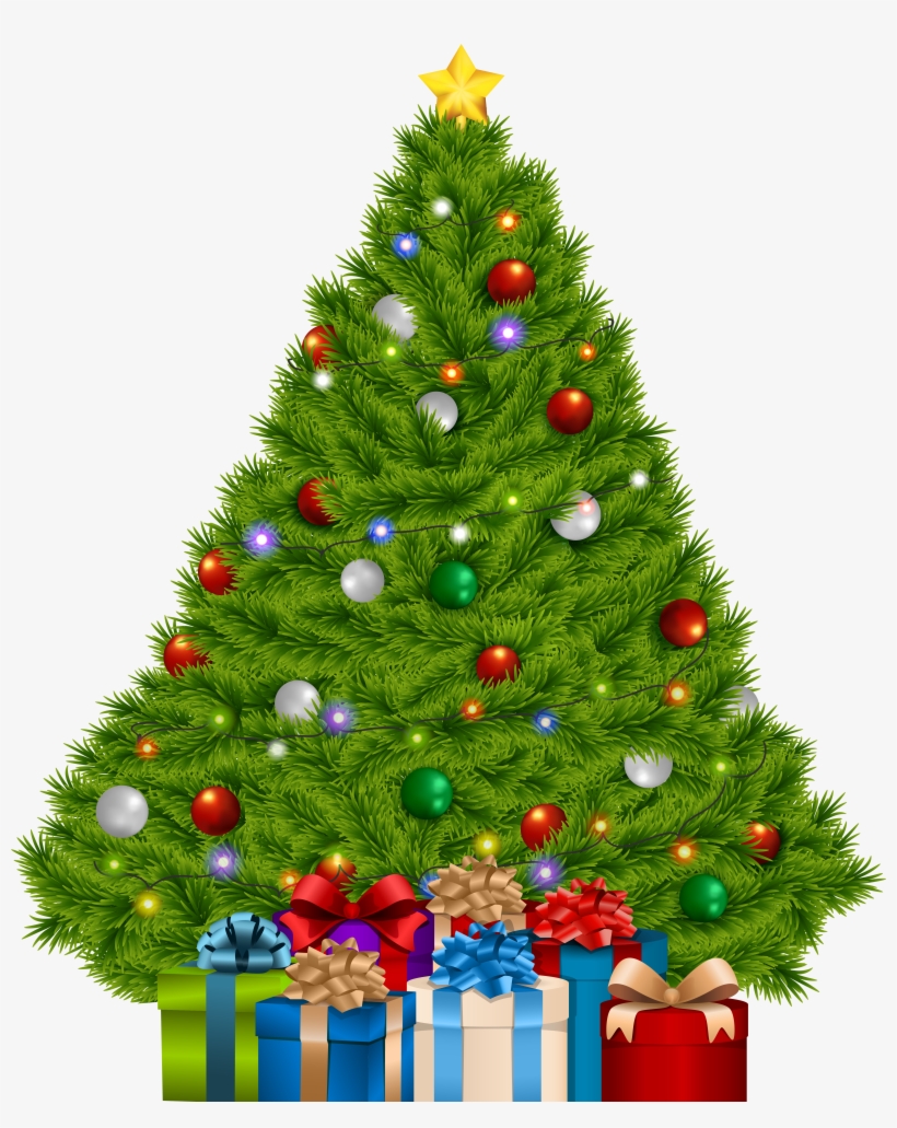 Christmas Tree With Gifts Clipart Png - Christmas Day, transparent png #328821