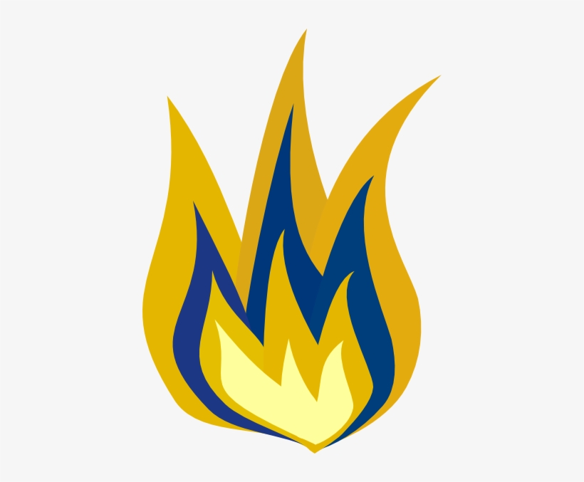 Blue And Yellow Fire Png - Portable Network Graphics, transparent png #328844